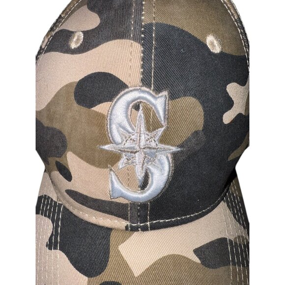 Camo Baseball Cap With Embroidered Logos Adjustable Strap Melonwear Boeing Brand - Picture 2 of 5